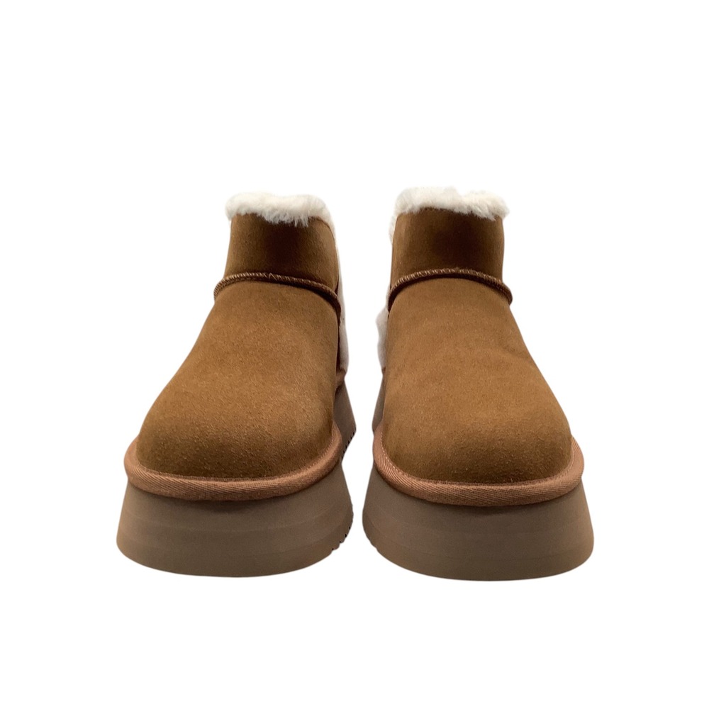 Koolaburra by UGG Koola Ultra Mini Platform Chestnut Suede Boots 1158590 Size 6